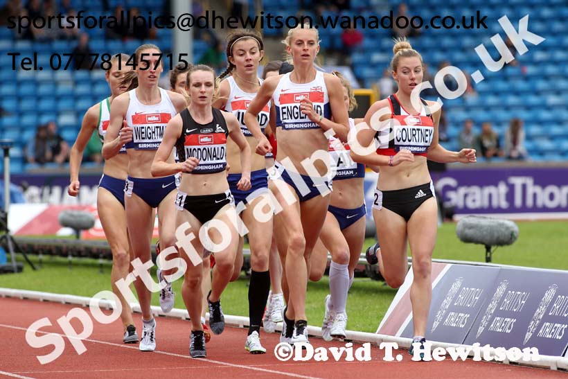 Womens 1500 metres, British Championships, Birmingham. Photo: David T. Hewitson/Sports for All Pics